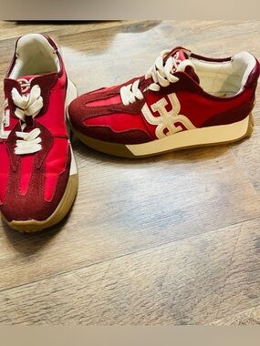 Red Athletic Sneakers with White Accent